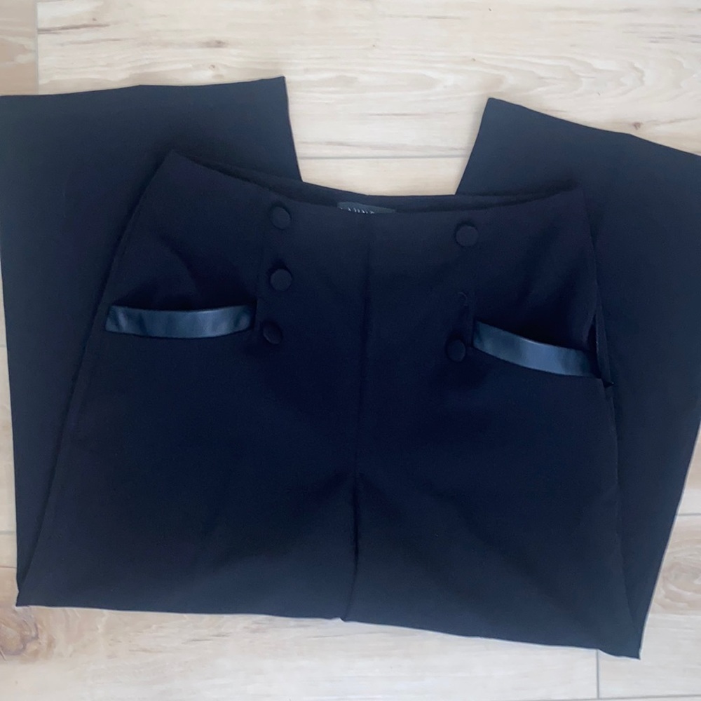 Black “sailor type” ankle trousers